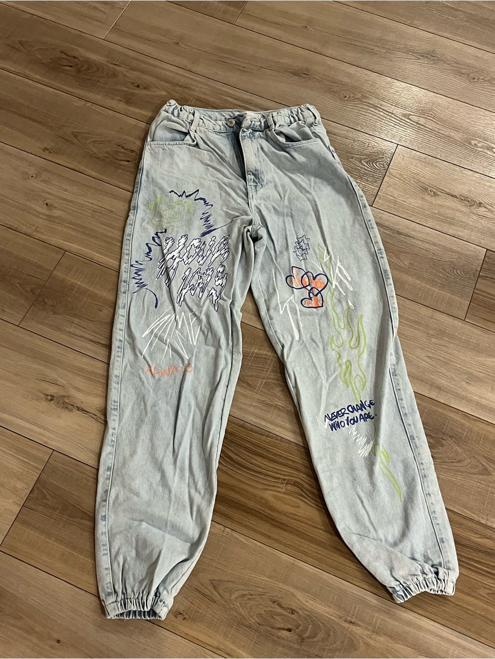 Bershka Denim Joggers, Size 6